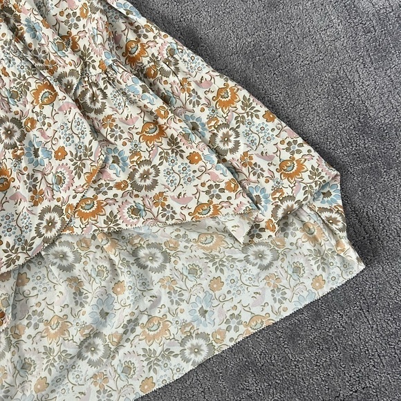 Faherty Brand Carmen Floral Ruffle Wrap MIDI Dress - Picture 3 of 8